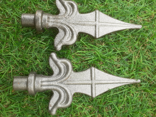 Wrought iron rail heads - iron,