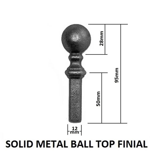 Black railhead ball top - ball,